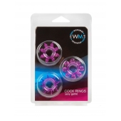 Набор из 3 лиловых эрекционных колец различной формы - Erowoman-Eroman - в Подольске купить с доставкой