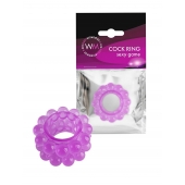 Лиловое эрекционное кольцо с 2 рядами стимулирующих шариков - Erowoman-Eroman - в Подольске купить с доставкой
