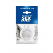 Эрекционное кольцо со стимулирующими шариками сверху и снизу - Sex Expert - в Подольске купить с доставкой