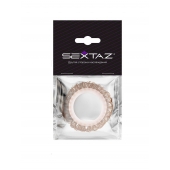 Эрекционное кольцо с бежевыми «ресничками» - Sextaz - в Подольске купить с доставкой