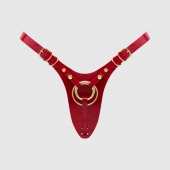 Красный пояс для фиксации насадок Strap-On-Me Leatherette Harness Fabulous - Strap-on-me - купить с доставкой в Подольске