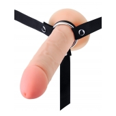 Мужской полый страпон на регулируемых ремешках - 22 см. - Sex Expert - купить с доставкой в Подольске