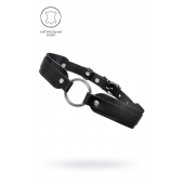 Черный кожаный чокер-ошейник со скруглёнными углами - Pecado - купить с доставкой в Подольске