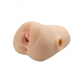 Телесный мастурбатор с вибрацией Double Pounder Vibrating Squeeze Stroker - Pipedream - в Подольске купить с доставкой