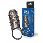 Дымчатая насадка на пенис с выпуклостями - 12 см. - Sex Expert - в Подольске купить с доставкой
