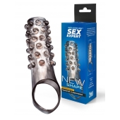 Дымчатая насадка на пенис с выпуклостями - 11 см. - Sex Expert - в Подольске купить с доставкой