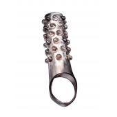 Дымчатая насадка на пенис с выпуклостями - 11 см. - Sex Expert - в Подольске купить с доставкой