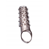 Дымчатая насадка на пенис с шипами и выпуклостями - 12 см. - Sex Expert - в Подольске купить с доставкой