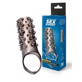Дымчатая насадка на пенис с шипами и выпуклостями - 12,5 см. - Sex Expert - в Подольске купить с доставкой