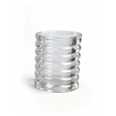 Прозрачная сквозная насадка на пенис с ребрышками - Sex Expert - в Подольске купить с доставкой