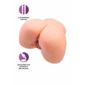 Телесный мастурбатор в форме попки с 2 любовными входами - No Name - в Подольске купить с доставкой