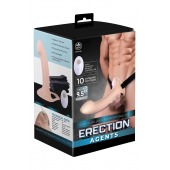 Телесный полый страпон с вибрацией Erection Agents - 24,1 см. - NMC - купить с доставкой в Подольске