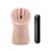 Телесный мастурбатор-вагина Ayumi с вибрацией - Blush Novelties - в Подольске купить с доставкой