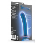 Синяя насадка с гладкой поверхностью Surrender 5.75 Inch Intermediate Pegging Dildo - 14,6 см. - Blush Novelties - купить с доставкой в Подольске