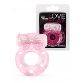 Розовое эрекционное виброкольцо с бабочкой - 1137 - в Подольске купить с доставкой