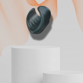 Серый сквозной мастурбатор с вибрацией Manwan Starter - Manwan - в Подольске купить с доставкой