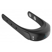 Черное эрекционное виброкольцо на ремешках - Boys of Toys - в Подольске купить с доставкой