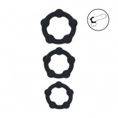 Набор из 3 эрекционных колец Beaded Silicone Cockring Set - Shots Media BV - в Подольске купить с доставкой