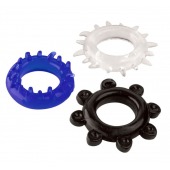 Набор из 3 эрекционных колец разного цвета и рельефа - Boys of Toys - в Подольске купить с доставкой