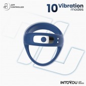 Синее интерактивное эрекционное виброкольцо Rank - Intoyou - в Подольске купить с доставкой