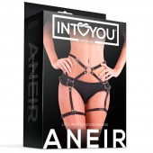 Черные стрепы на бёдра Aneir - Intoyou - купить с доставкой в Подольске