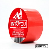 Красный скотч для фиксации Non-Sticky Bondage Tape - 15 м. - Intoyou - купить с доставкой в Подольске