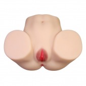 Телесный мастурбатор с 2 любовными отверстиями Olivia - Baile - в Подольске купить с доставкой