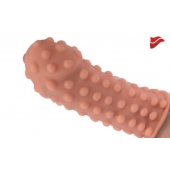 Насадка на фаллос с бугорками по поверхности - 14,7 см. - KOKOS - в Подольске купить с доставкой