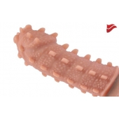 Насадка на фаллос с шипами и продолговатыми бугорками - 14,7 см. - KOKOS - в Подольске купить с доставкой