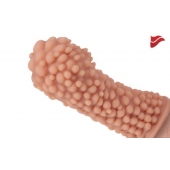 Насадка на фаллос с пузыриками по всей поверхности - 14,7 см. - KOKOS - в Подольске купить с доставкой