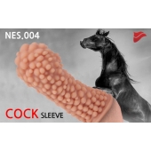 Насадка на фаллос с пузыриками по всей поверхности - 14,7 см. - KOKOS - в Подольске купить с доставкой