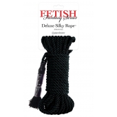 Черная веревка для фиксации Deluxe Silky Rope - 9,75 м. - Pipedream - купить с доставкой в Подольске