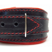 Ошейник с красным подкладом - БДСМ Арсенал - купить с доставкой в Подольске