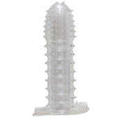 Гелевая прозрачная насадка c шипами - 12 см. - Toyfa Basic - в Подольске купить с доставкой