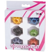 Набор из 6 разноцветных эрекционных колец - Toyfa Basic - в Подольске купить с доставкой