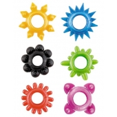 Набор из 6 разноцветных эрекционных колец - Toyfa Basic - в Подольске купить с доставкой