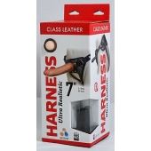 Насадка-фаллоимитатор на кожаных трусиках Harness Ultra Realistic 7  - 18 см. - LOVETOY (А-Полимер) - купить с доставкой в Подольске