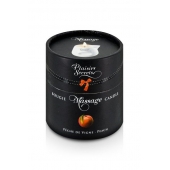 Массажная свеча с ароматом персика Bougie Massage Gourmande Pêche - 80 мл. - Plaisir Secret - купить с доставкой в Подольске