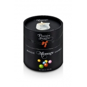 Массажная свеча с ароматом бубль-гума Bougie de Massage Gourmande Bubble Gum - 80 мл. - Plaisir Secret - купить с доставкой в Подольске