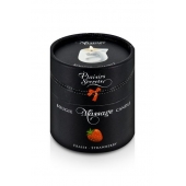Массажная свеча с ароматом клубники Bougie de Massage Gourmande Fraise - 80 мл. - Plaisir Secret - купить с доставкой в Подольске