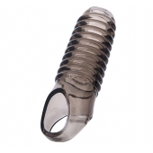 Дымчатая насадка с рёбрышками и подхватом мошонки ToyFa XLover - 12,5 см. - ToyFa - в Подольске купить с доставкой