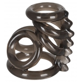 Дымчатая насадка на пенис и мошонку с гребнем Penis Hodenring - Orion - в Подольске купить с доставкой