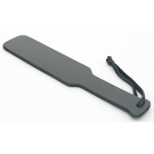 Чёрная кожаная пхопушка - 30,5 см. - БДСМ Арсенал - купить с доставкой в Подольске