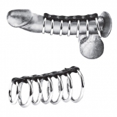 Хомут на пенис из 7 колец 7 Ring Gates Of Hell - BlueLine - купить с доставкой в Подольске