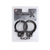Чёрные наручники из листового металла BONDX METAL CUFFS BLACK - Dream Toys - купить с доставкой в Подольске