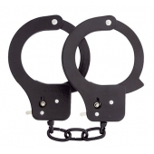 Чёрные наручники из листового металла BONDX METAL CUFFS BLACK - Dream Toys - купить с доставкой в Подольске