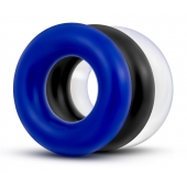 Набор из 3 разноцветных колец Stay Hard Donut Rings - Blush Novelties - в Подольске купить с доставкой