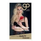 Пластиковая метелочка с красными пёрышками Small Feather Tickler - 32 см. - Blush Novelties - купить с доставкой в Подольске