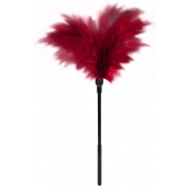 Пластиковая метелочка с красными пёрышками Small Feather Tickler - 32 см. - Blush Novelties - купить с доставкой в Подольске