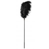 Стек с большим чёрным пером Large Feather Tickler - 65 см. - Blush Novelties - купить с доставкой в Подольске